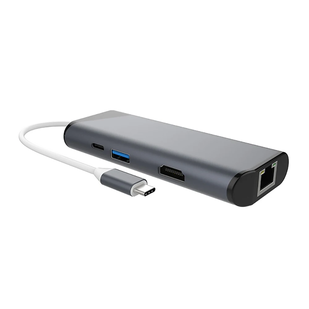 Новинка USB-концентратор FDBRO с HDMI 4K RJ45 1000 м адаптер Thunderbolt 3 кардридером PD SD/TF для MacBook