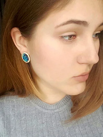 Новые модные круглые серьги-гвоздики для женщин, очаровательные серьги с кристаллами, свадебные серьги, ювелирные изделия, элегантный подарок E1720
