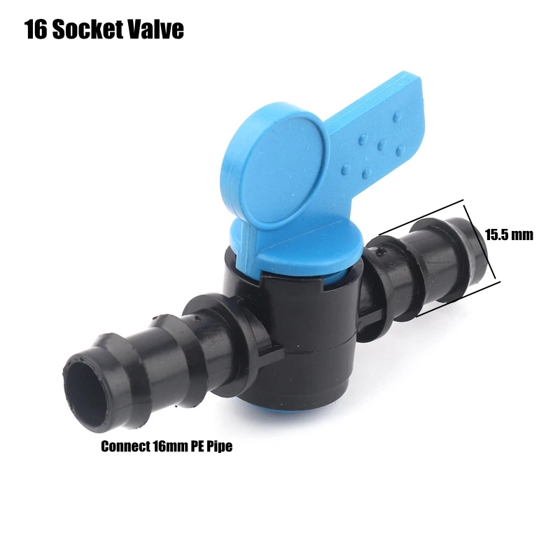 16 Socket Valve 2 шт Высокое качество 16 20 орошение PE труба шаровой клапан Садоводство теплица Оросительная Система водяные трубы соединения розетка переключатель воды - Цвет: 16 Socket Valve