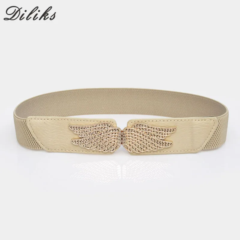 Diliks Элегантных Женщин форме Крыла Леди Девушки Серебряной Пряжкой Широкий