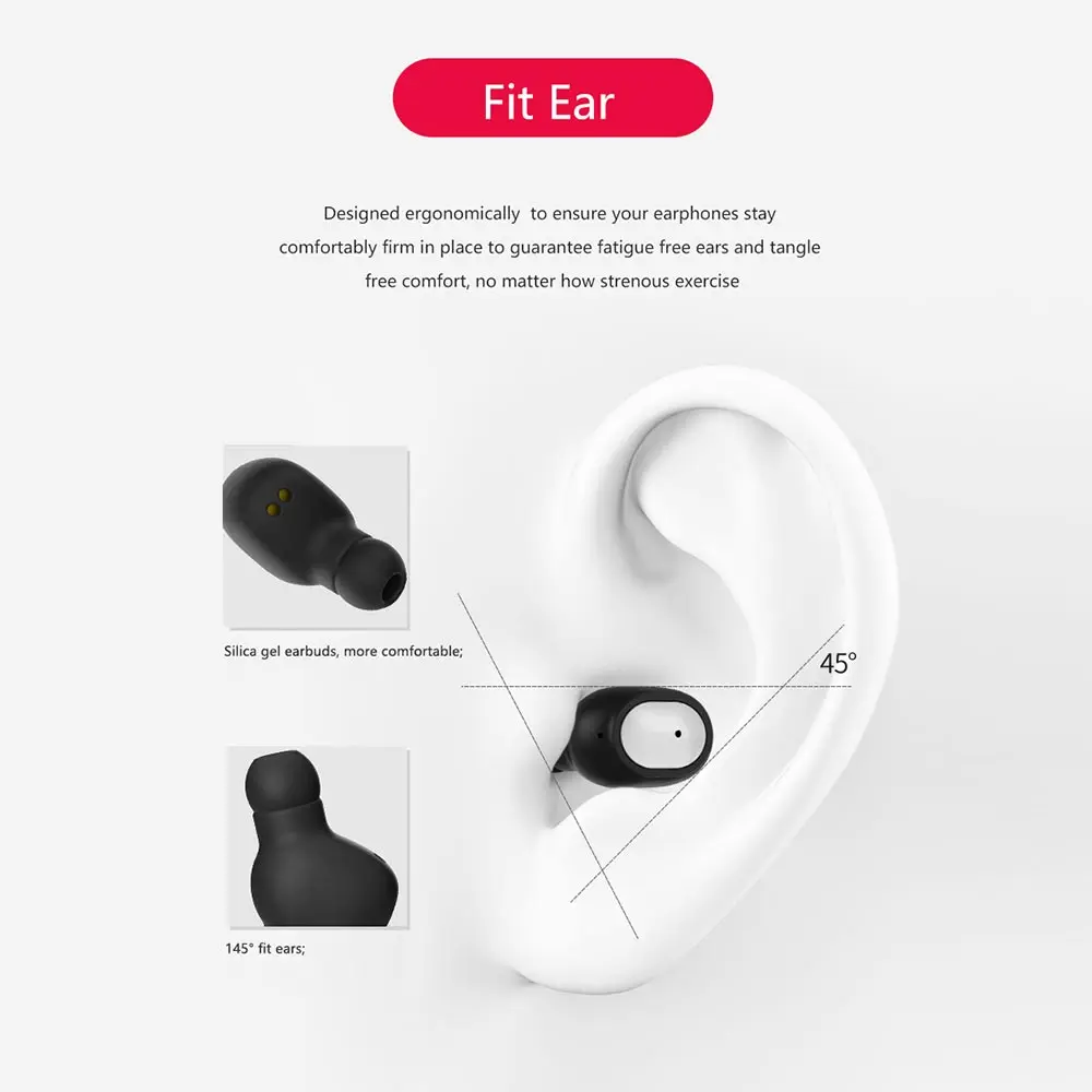Bluetooth наушники 3D стерео звук беспроводные гарнитура с двойным микрофоном