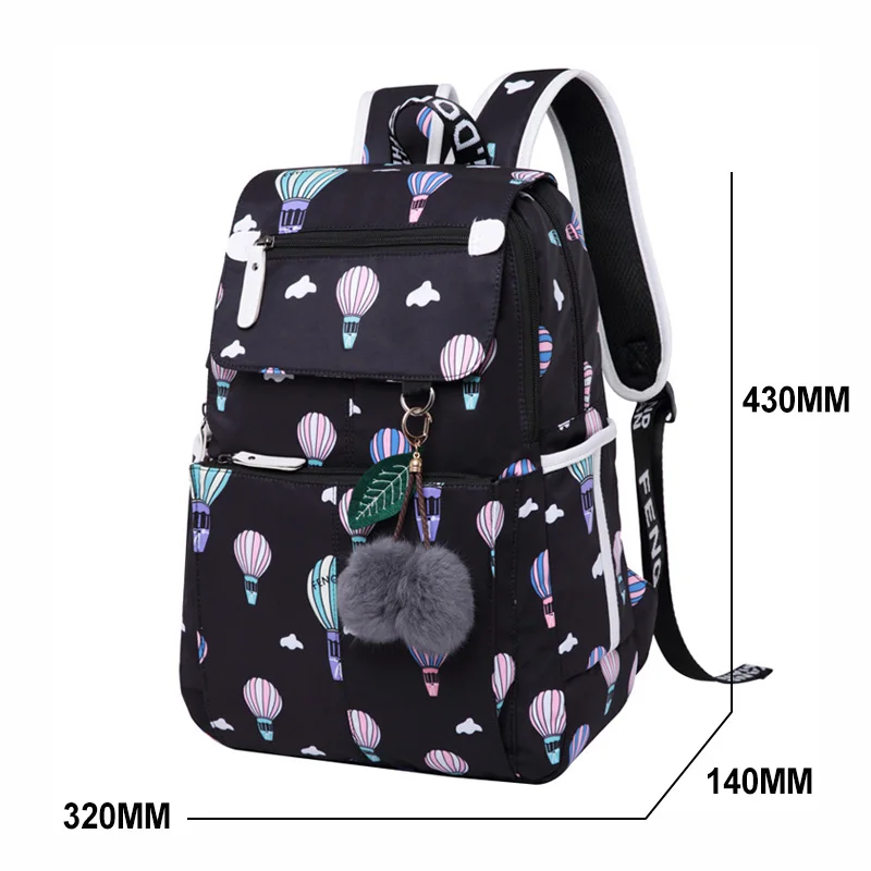 Женский рюкзак с usb-зарядкой школьный модные школьные сумки для девочек