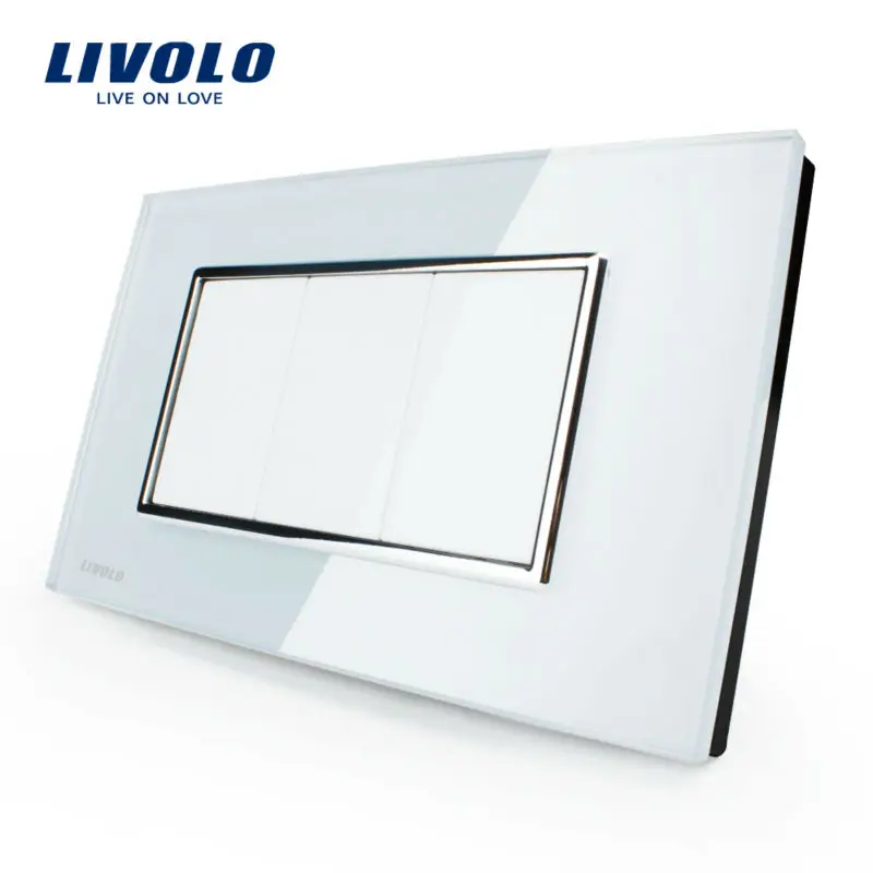 Livolo стандарт США стеклянная панель все пустой ключ без функции переключателя VL