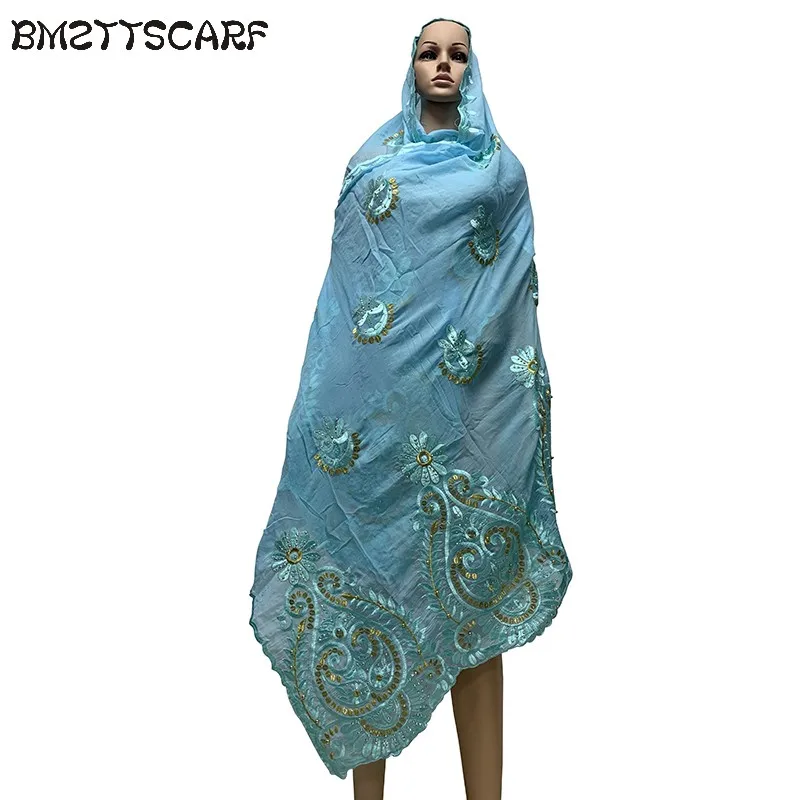 Большая вышивка африканская Женская шаль приятный дизайн мягкий хлопковый шарф