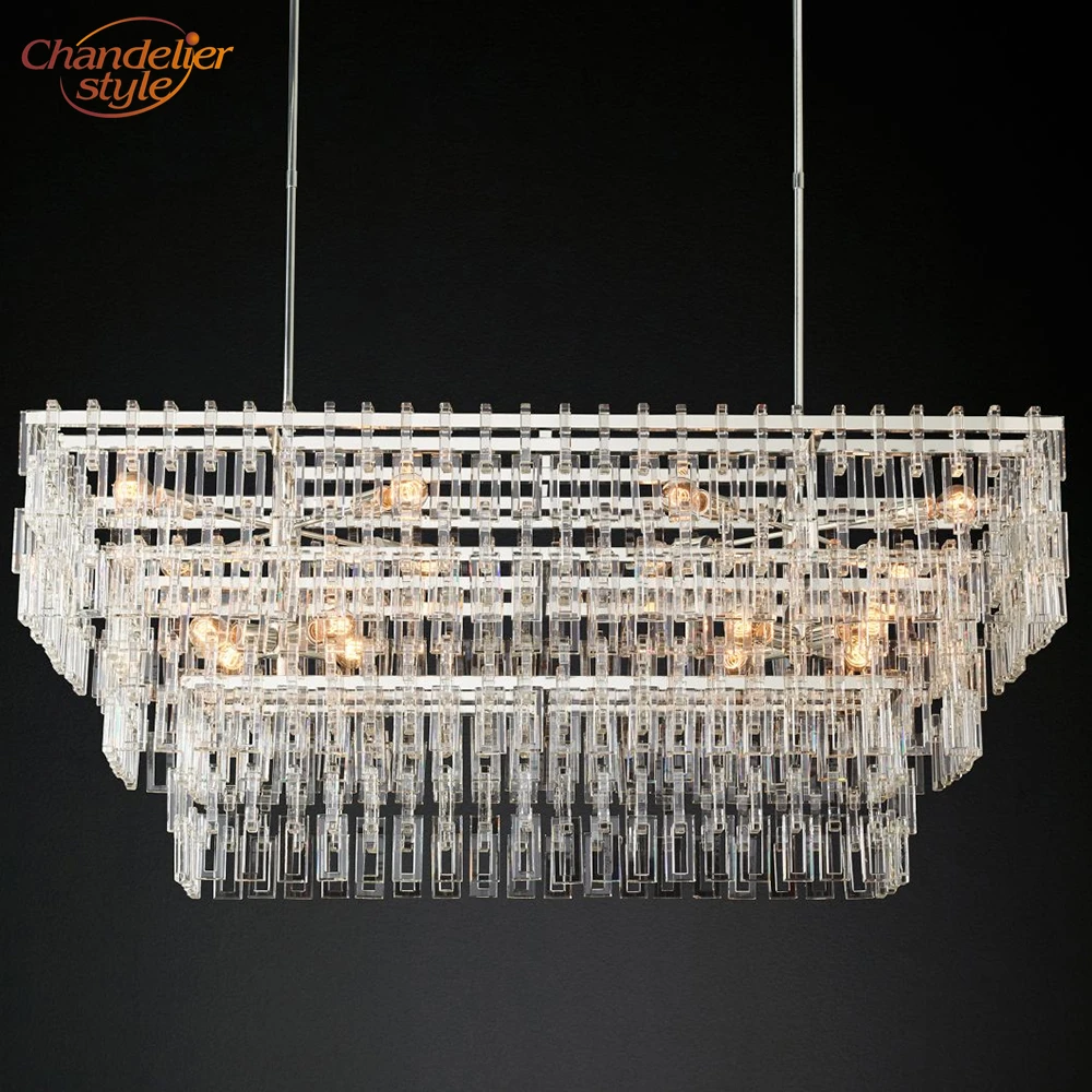 

Marignan Linear Chandelier Modern Crystal Chandelier Lighting Retro Cristal Hanging Chandeliers Hanging Light Fixtures