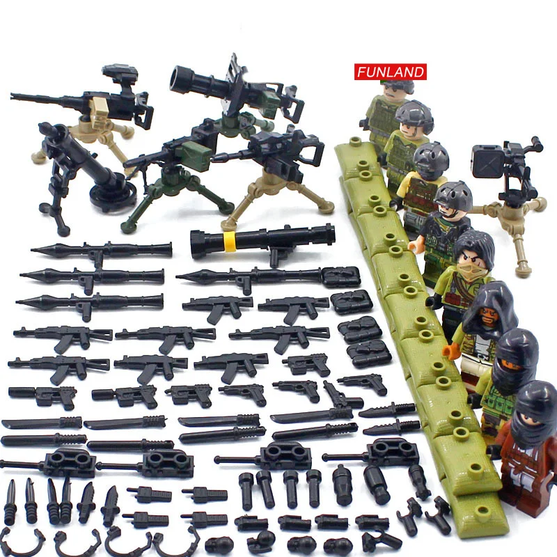 Современный военный конструктор brickmania minifigs ww2, фигурки армии наёмников, оружие, арилия, кирпичи, игрушки для мальчиков, подарок