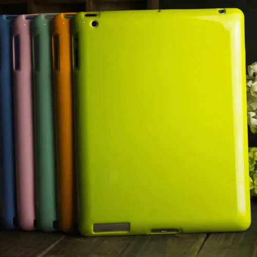 Для apple i pad 1 2 3 4 Мягкий чехол 9,7 дюймов сплошной цветной СИЛИКОН ТПУ противоударный чехол