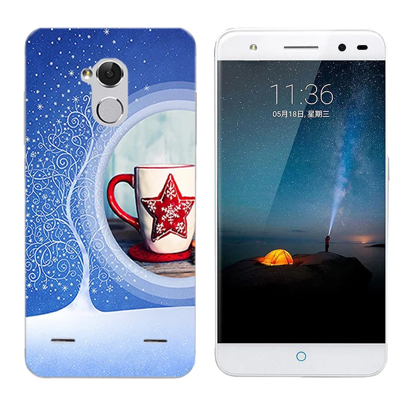 5.0&quot for ZTE Blade BA2 V7 Lite Back Cover Soft Silicone Phone Case Merry Day Printing V7Lite Coque Capa |