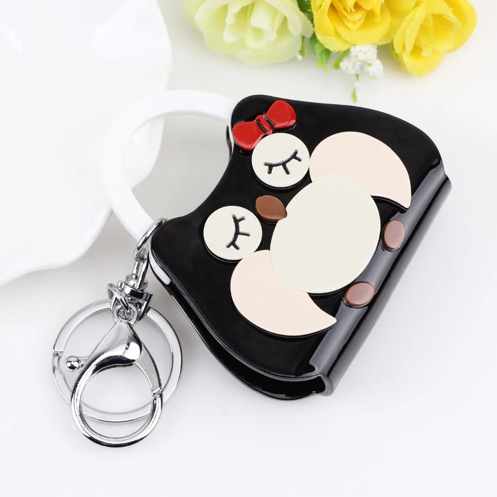 WEVENI Owl Pattern Bag Shape Key Chain Ring For Women Handbag Charm Trendy Acrylic Jewelry Unique Keychain Wholesale | Украшения и