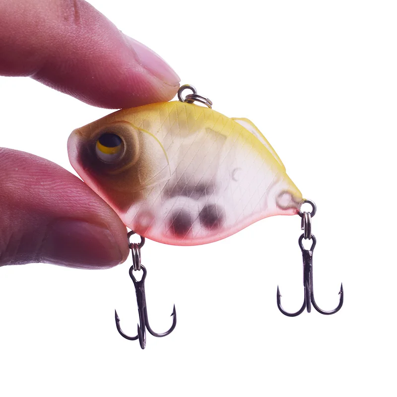 1Pcs VIB Vibration Fishing Lure 4.5cm 8.5g Sinking Crankbait Underwater Winter Ice Fishing Artificial Hard Bait Lure Pike Trout