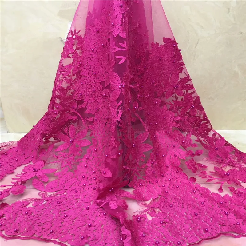 

French Laces Fabrics High Quality Tulle African Laces Fabric For Wedding Nigerian Tulle Lace Material With beads xc15-10