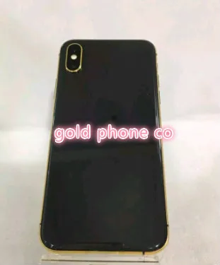 Отличное качество роскошная задняя крышка для телефона X 24k золото корпус