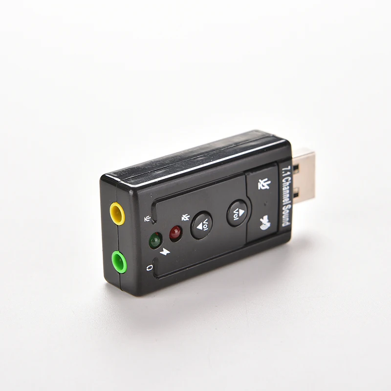 Новинка 1 шт. внешний USB Аудио Звуковая карта адаптер виртуальной 7 ch 2 0 Mic Динамик