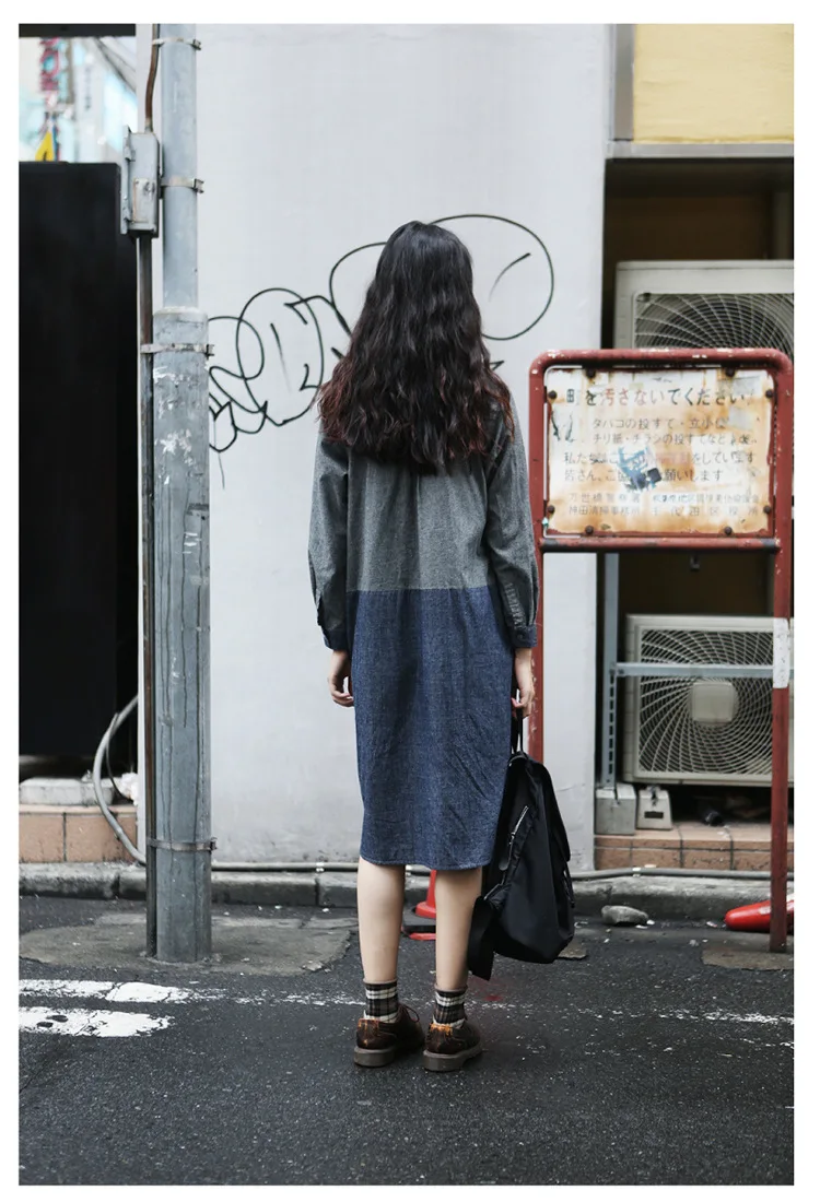 Джинсовые платья Дамские весенне-осенние 2016 г. с длинными рукавами Vestido