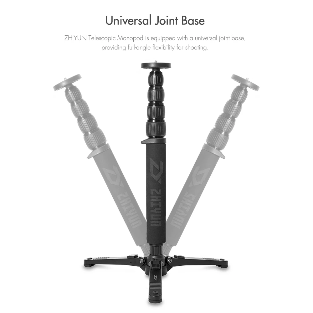 Zhiyun UNN01 Многофункциональный монопод телескопическая стойка Bi-Directional крепления для DSLR камер ILDC для крана 2 Gimbal