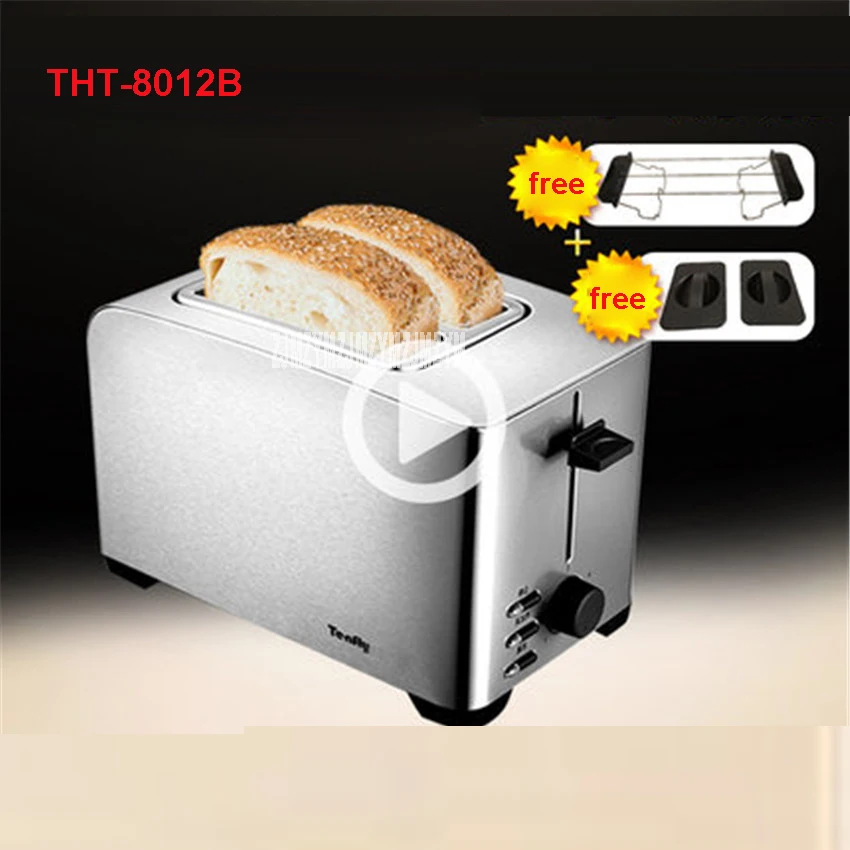 

THT-8012B высокое качество Бытовая Приспособления все нержавеющая сталь тостер 220V/50 Гц Многофункциональный завтрак 750W тостеры серебро