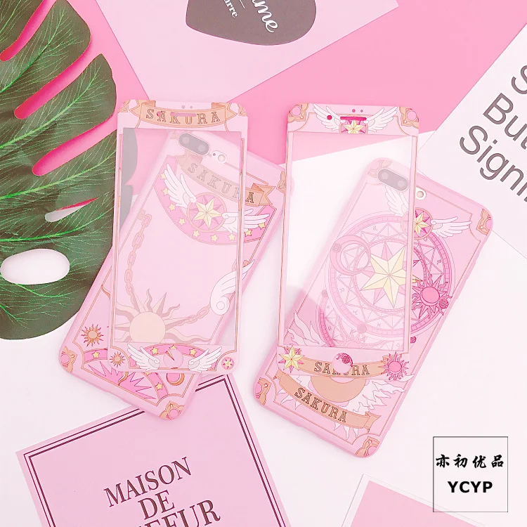 Для iphone XS Max милый Cardcaptor Sakura задний Чехол+ пленка для экрана из закаленного стекла, Девушка Мягкий чехол для iphone X XR 6 7 8plus