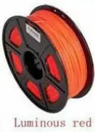 Luminous red ABS 1 цена, 17 цветов, ручка для 3D печати, ABS/PLA 1,75 мм, пластиковый резиновый материал для печати, нить для 3d принтера - Цвет: Luminous red ABS