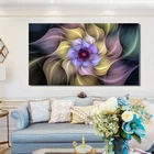 Плакаты и принты, настенная Картина на холсте, абстрактная красивая мечта, кристалл, сурреальный цветок, Фрактальная декоративная картина для комнаты