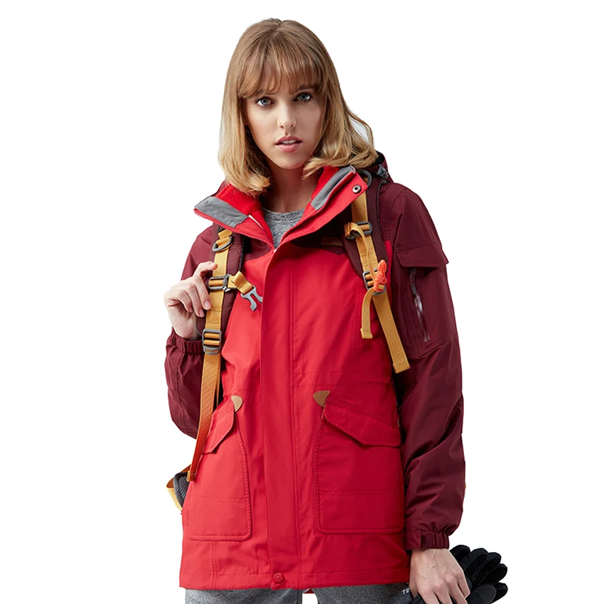 Новинка женская зимняя теплая флисовая куртка 3 в 1 2 предмета термо ветровка для