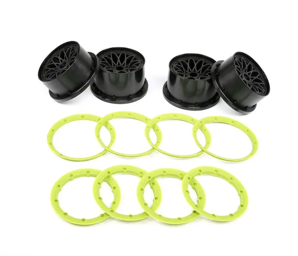 green Пять поколения, сетчатый комплект ступицы колеса и обода для 1/5 hpi rovan km baja 5b rc автозапчасти - Цвет: green