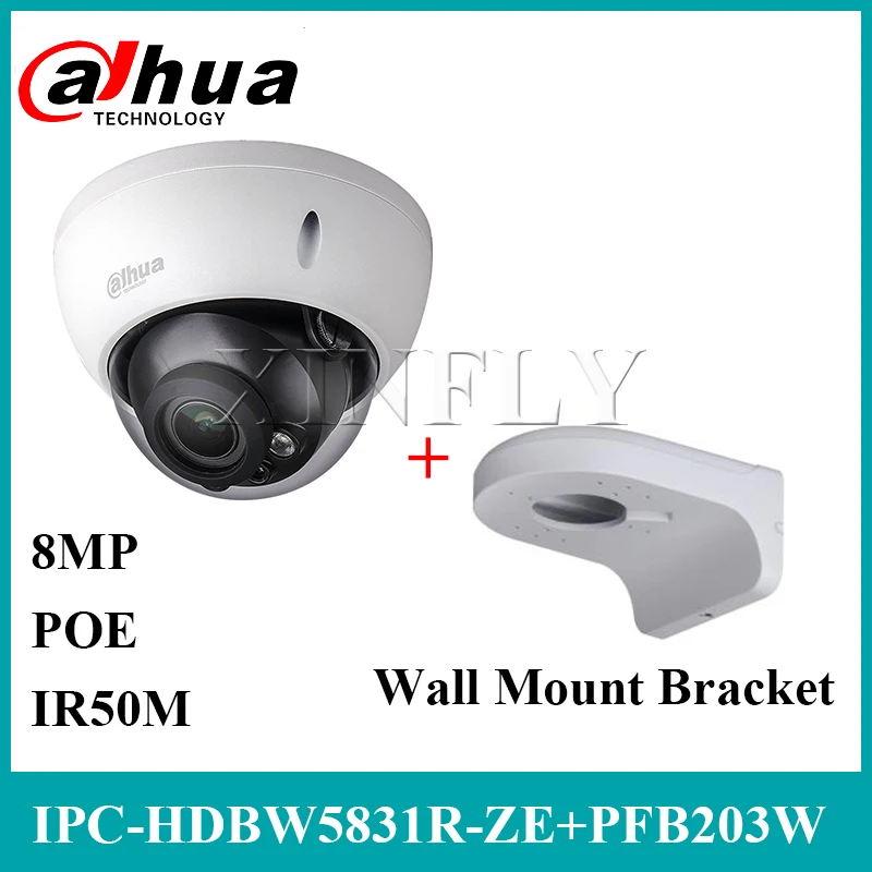 Dahua IPC-HDBW5831R-ZE 8MP IR 4 K купольная сетевая камера POE IP67 с логотипом sd-карта Замена
