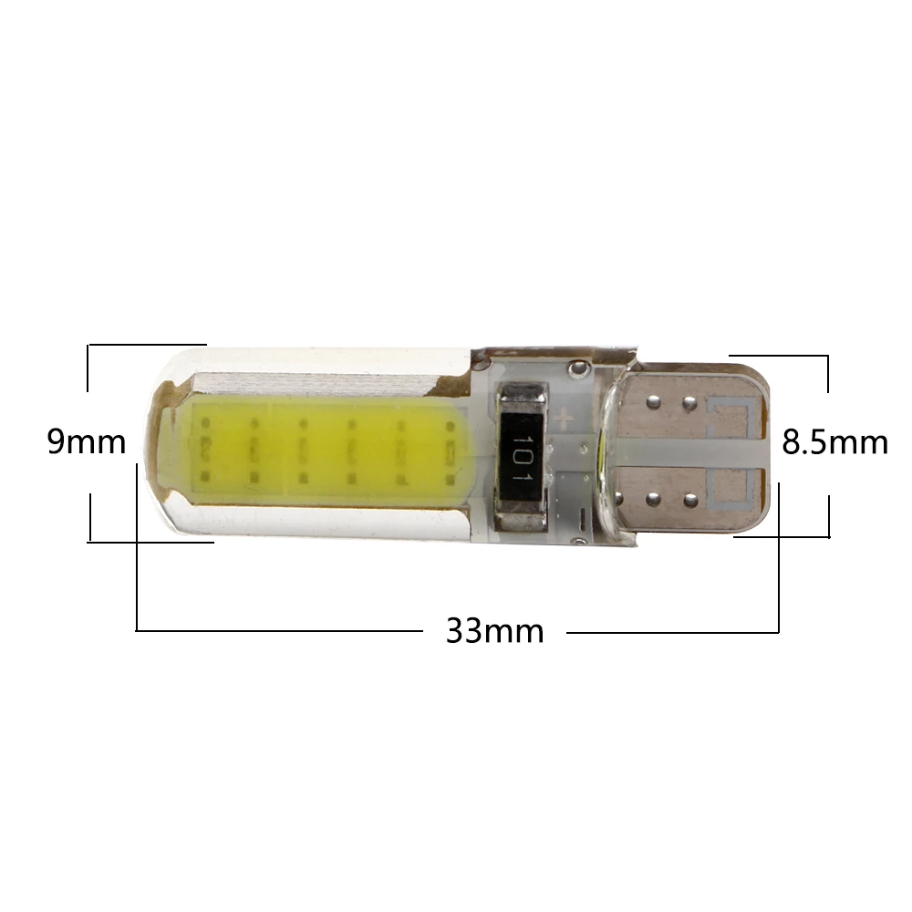 100 шт./лот T10 194 168 COB 12SMD W5W 12 Светодиодный светильник для чтения 12В DC индикаторная лампа автомобильная светодиодная подсветка номерного знака