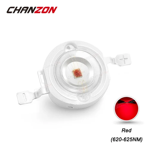 CHANZON 10 шт./лот светодиодный чип высокой мощности 1 Вт 3 Вт теплый натуральный холодный белый красный зеленый синий желтый 1 3 Вт для DIY прожектор лампы - Испускаемый цвет: Red