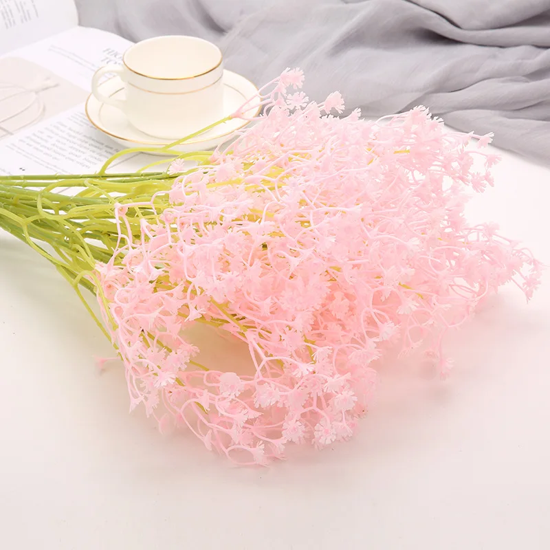 Пластиковый искусственный букет цветов белый розовый цветок для свадьбы