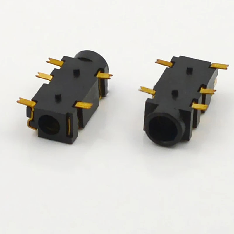 100 шт. разъем для наушников 3 5 мм 5P|3.5 female female|headphone jack connectoraudio plug |