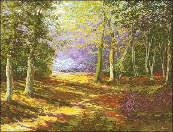 Высококачественный пасторальный красивый комплект для вышивки крестом Глубокий