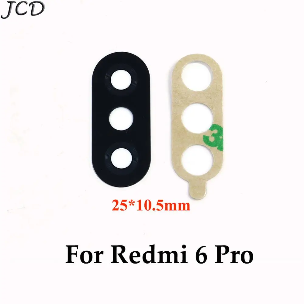JCD задняя камера стеклянная крышка объектива для Xiaomi Redmi 6A note 6 Pro S2 Y2 2 3 4 4X 5 5A с Ahesive
