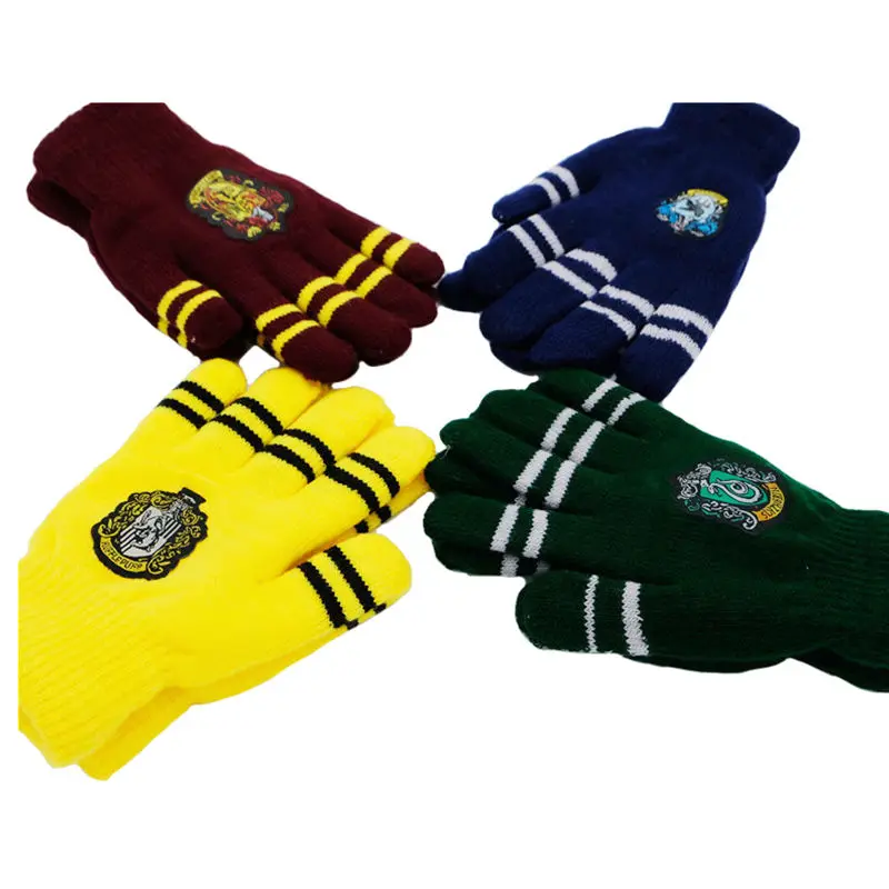 Перчатки COSREA, длинные носки, вязаные маскарадные костюмы Гриффиндор, Ravenclaw, Слизерин, Hufflepuff, чулки, варежки для мужчин, женщин, детей