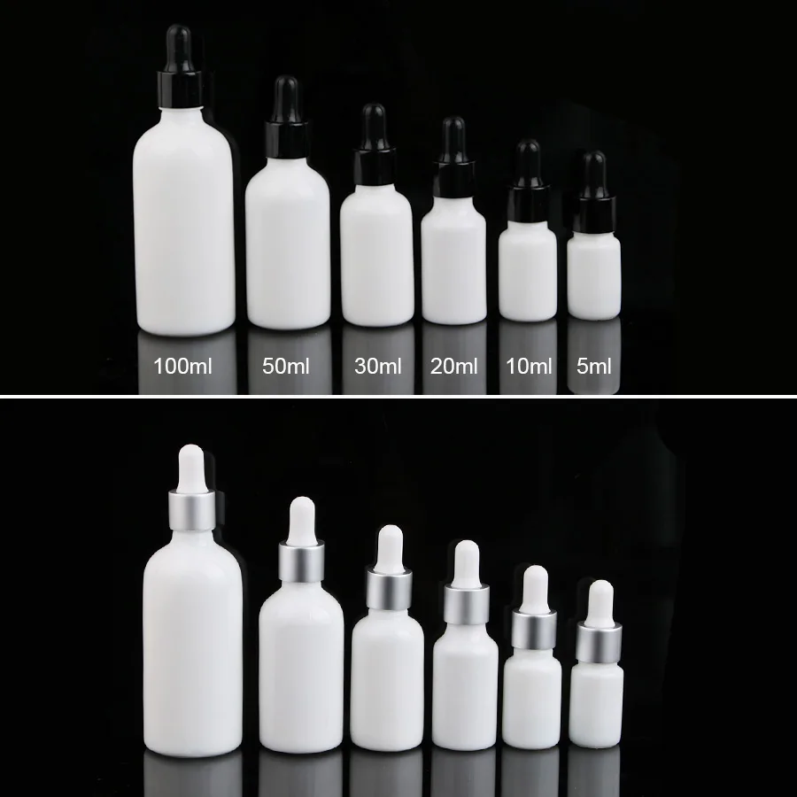 Merx Beauty оптовая продажа 9 шт 50 мл 5/3 floz стеклянная капельница белая бутылка для