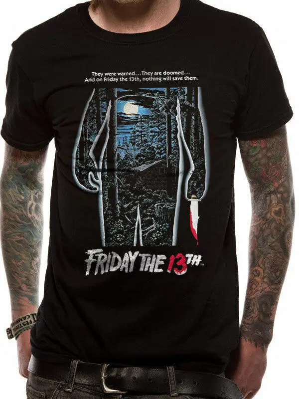 Friday The 13th постер фильма Джейсон Вурхиз нож официальная Черная Мужская