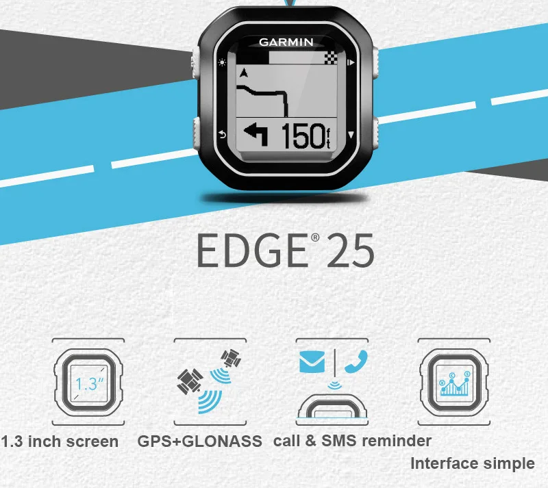 Оригинальные gps часы Garmin Edge 25 Велоспорт gps велосипедный компьютер с подключенными функциями водонепроницаемые тренировочные умные часы для мужчин и женщин