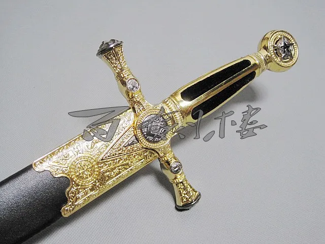 S0360 фремазон TEMPLAR KNIGHT меч масонов W/ножной Кард золото серебро 25 3 дюйма|sword sword|sword