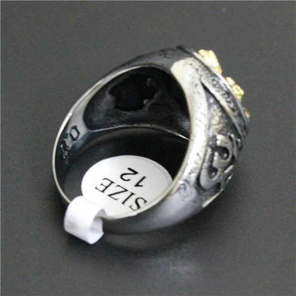 Wonderful Design Golden Ganesh Lotus Elephant Ring 316L Stainless Steel Cool Punk Amazing | Украшения и аксессуары