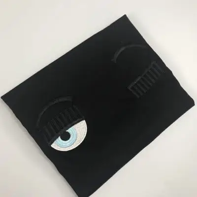 Черный Новинка, модные летние женские футболки, Chiara Ferragni, большие глаза, вышивка пайетками, свободный стиль, повседневные топы, maglietta di marca - Цвет: Черный