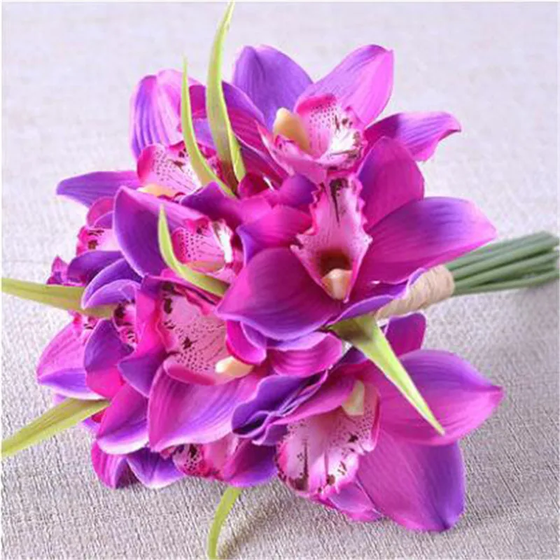 Искусственные орхидеи 12 цветов/шт.|artificial flowers orchid|silk flowersartificial |