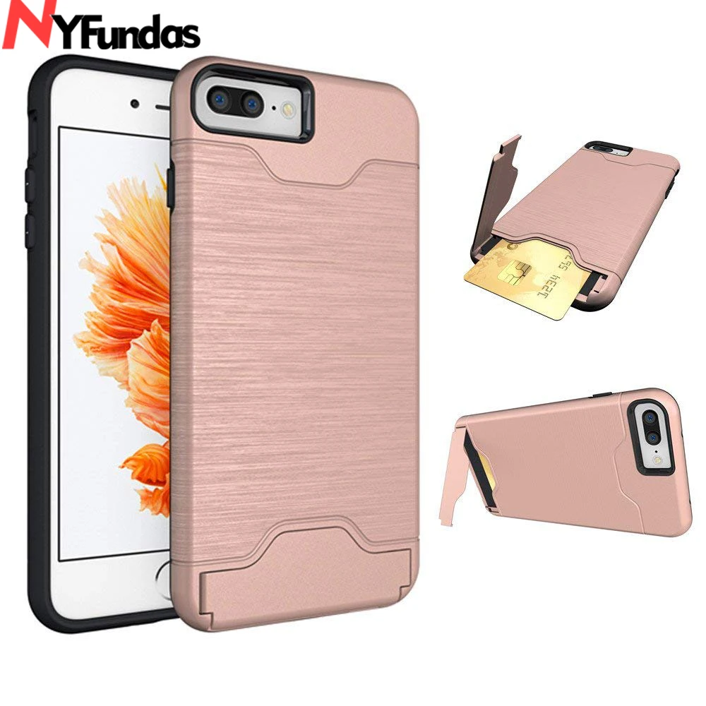 Hard card Case For iphone 7Plus 8 X Brushed Armor Silicone Rubber Phone Samsung Galaxy S8plus S9 Cover Back Capa |