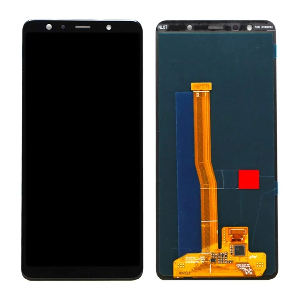 super amoled 6 0 lcd for samsung galaxy a7 2018 lcd display touch screen digitizer assembly for samsung a7 a750 a750f lcd free global shipping