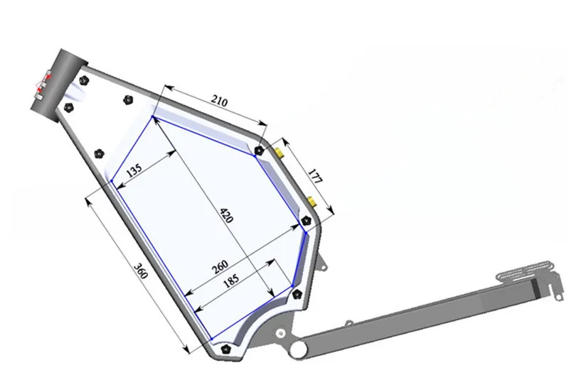 Newest 3000w- 5000w Enduro ebike Farme High performance full suspention enduroebike frame