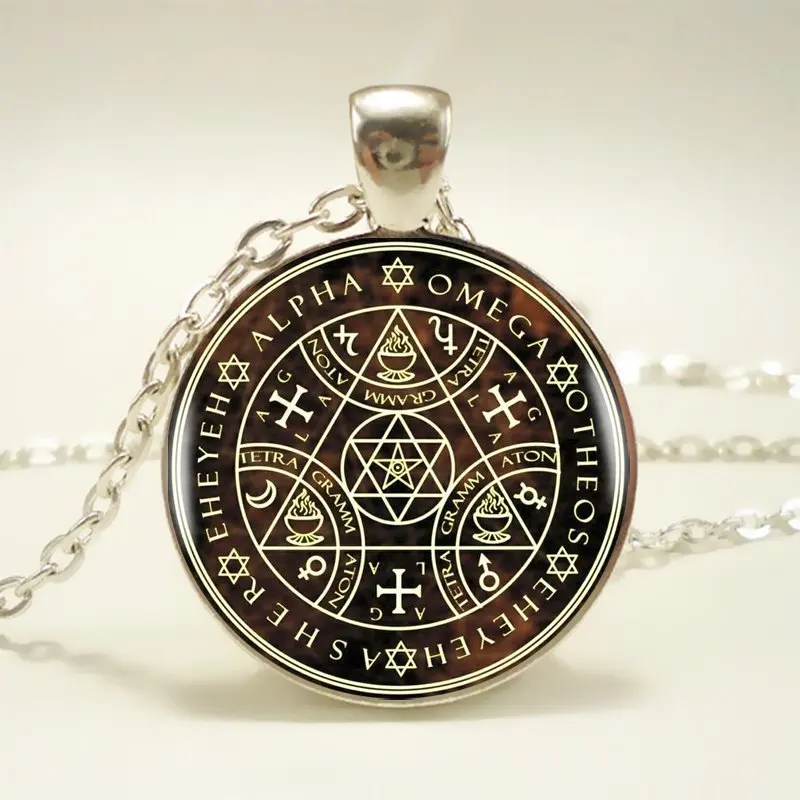 1 шт Sigil Волшебная подвеска в стиле Викки чокер массивное серебряное ожерелье для женщин аксессуары для платья-ювелирные изделия Abaicer - Окраска металла: 1