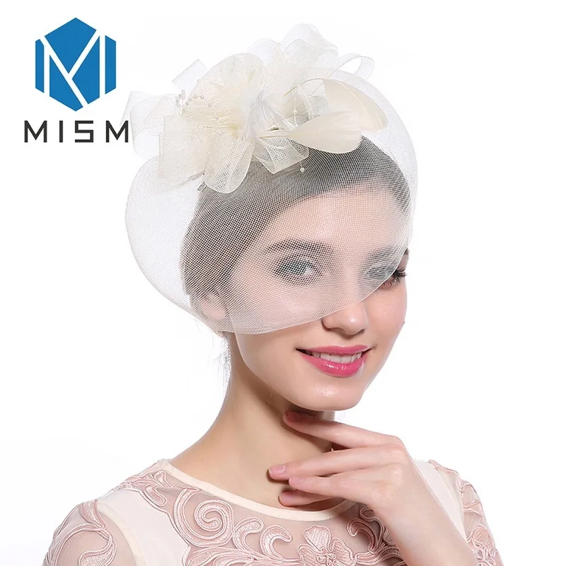 M MISM Новые коктейльные заколки для волос для женщин, аксессуары для волос, головной убор, заколка, перья, цветы, украшение, вечерние головные уборы