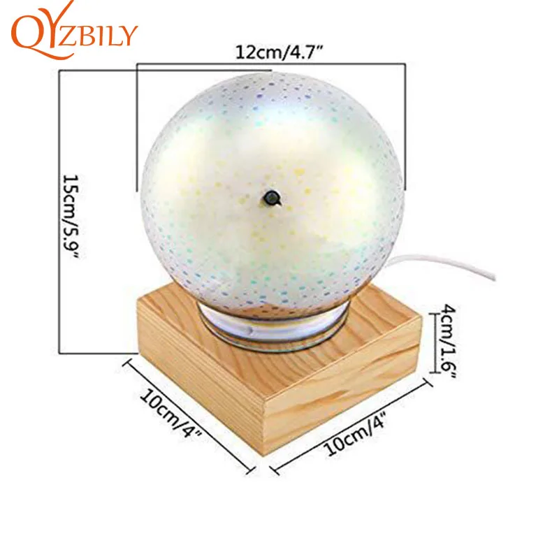 

Table lamps 3D Colorful USB Magic Crystal Glass christmas usb gift lamp bedside stained glass lamps modern led beds night light