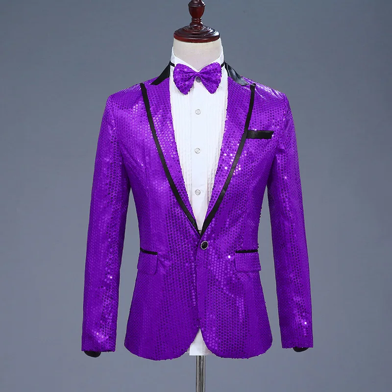 

Clothes 2019 Casual sequin Coat Blazer Men glitter Slim Fit Dress Pink Blazers Suits Street wear Stage Costumes For Singers Mens
