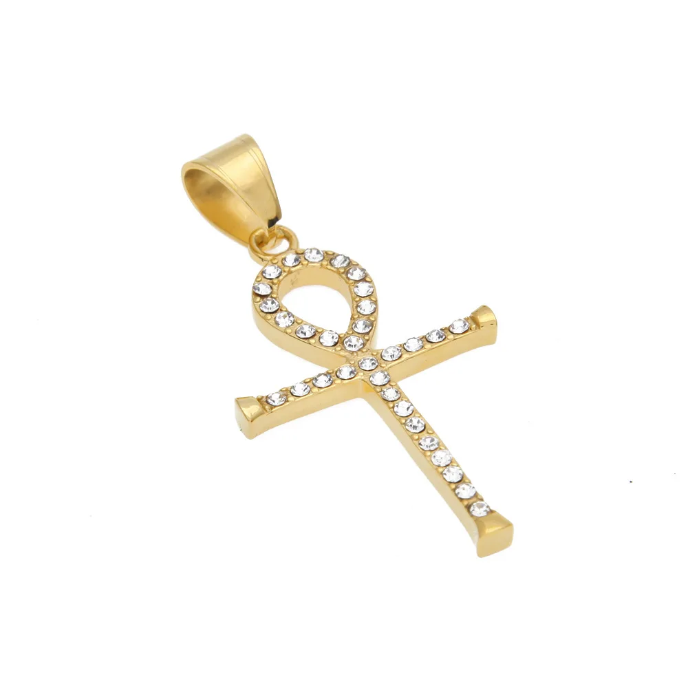 Bling мистический Египетский Анкх очаровательный крестик кулон ожерелье трендовые