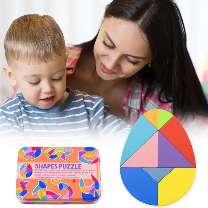 9pcs Puzzles 3D Hundred Birds Education Puzzle Baby Children Early Wood Toy Kids Intelligence Development Tangram Puzzles