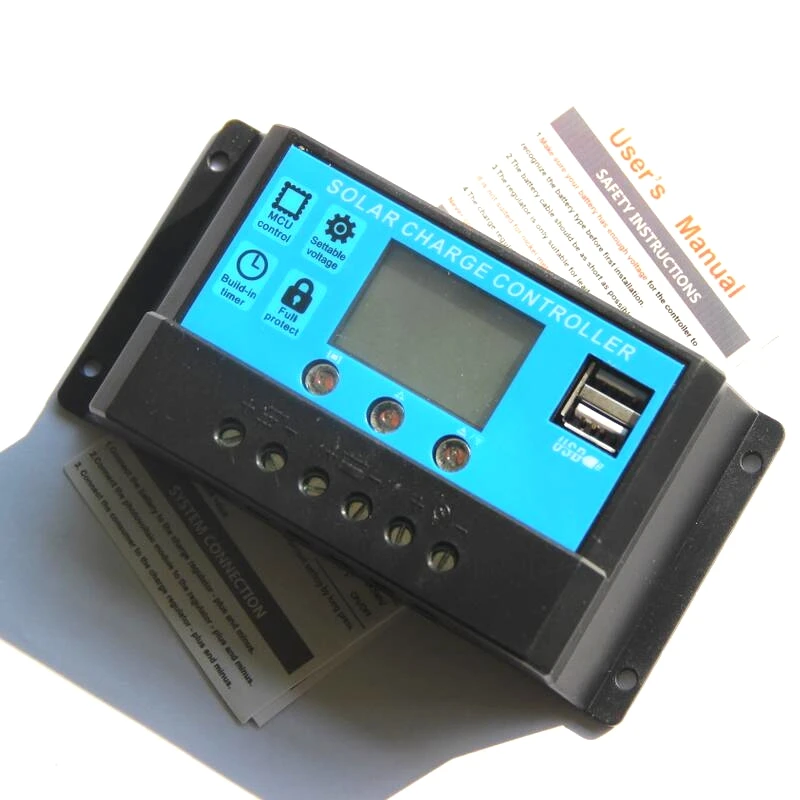 Автоматический регулятор солнечной панели BUHESHUI 20 А 12 24 В ЖК дисплей USB|solar panel solar